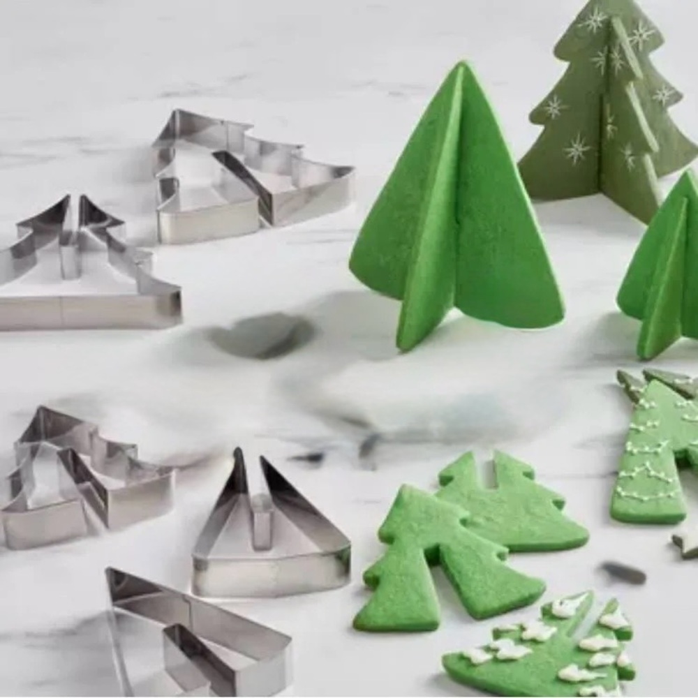 Sur La Table 3D Holiday Tree Cookie Cutter Set